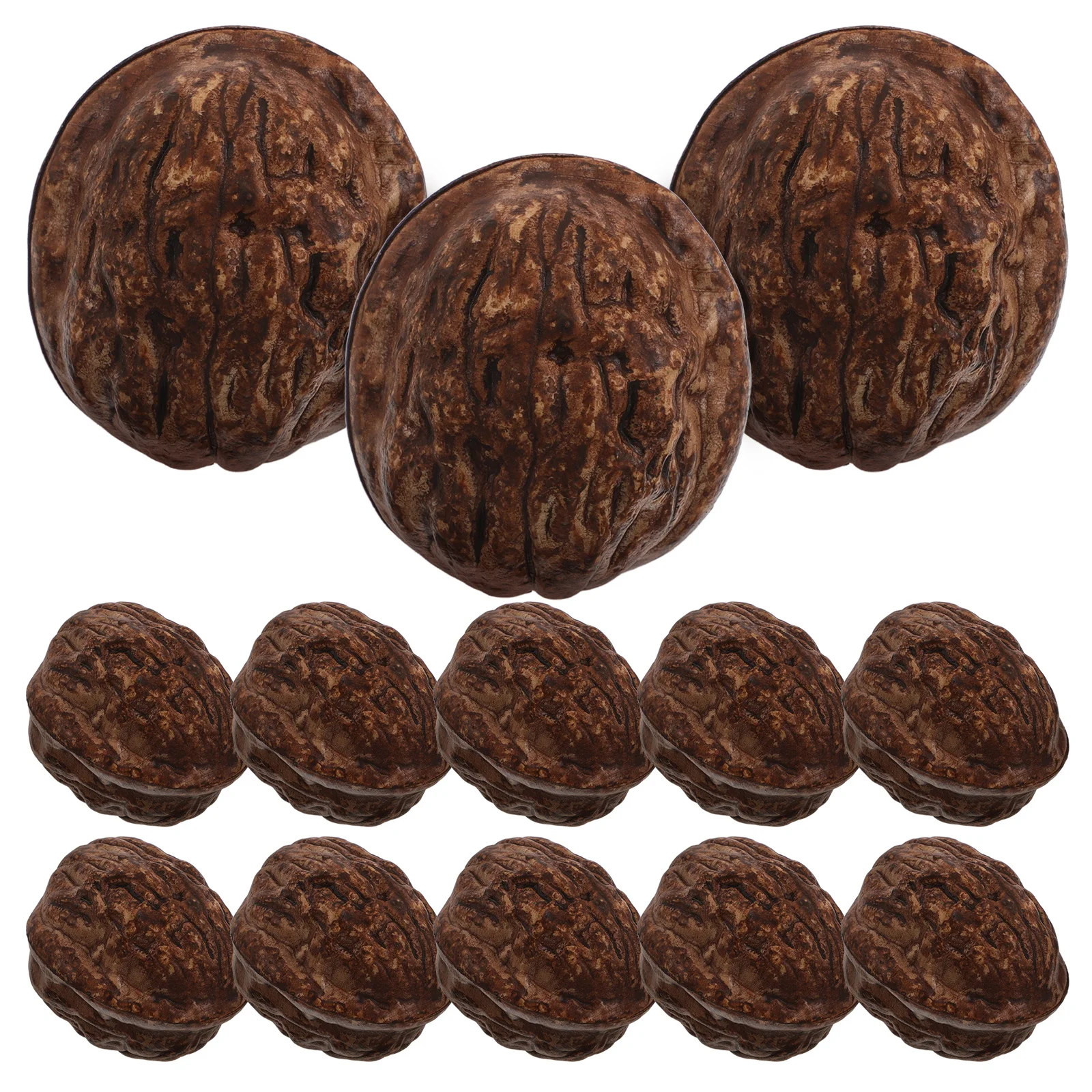 

24Pcs Realistic Artificial Walnut Faux Nut Decoration Photography Prop DIY Craft Rustic Faux Walnut