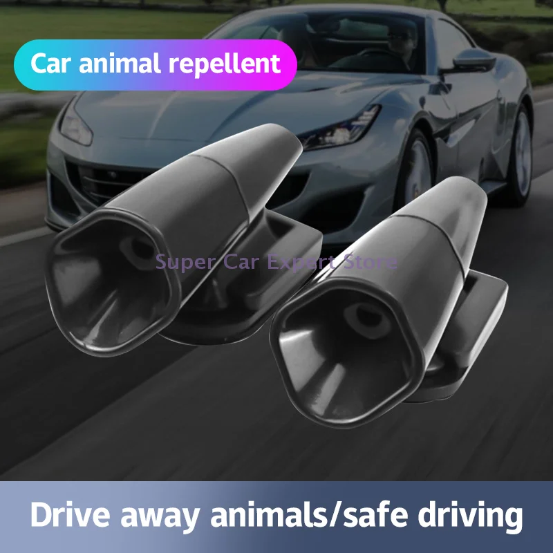 Car Expel Animal Device Upgraded Style ABS Animal Alarm Wind Ultrasound Drive Away Deer Easy Installation Wild Protection Device