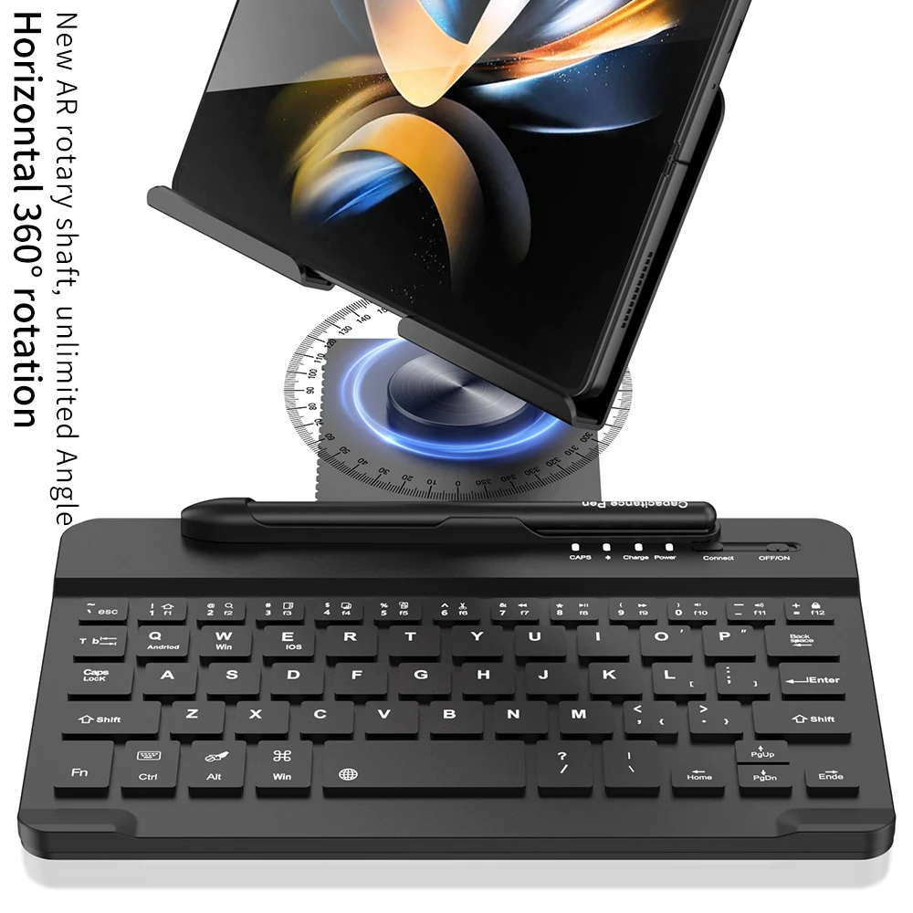 Wireless Keyboard and Mouse For Samsung Galaxy Z Fold 6 SE Slim 5 4 3 2 Bluetooth-compatible Type C Keyboard Foldable Stand Set