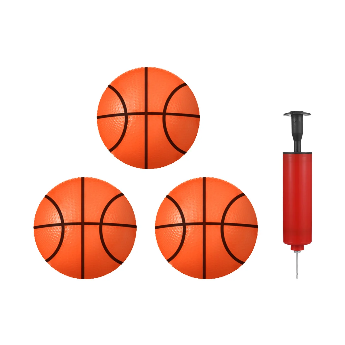 

3Pcs Children Sports Equipment Set 4 Inch Inflatable PVC Basketballs for Family Fun Office Relaxation School Rewards Boys Girls