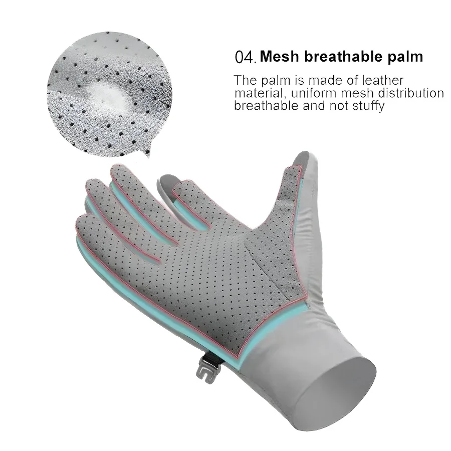 

UV Sun Protection Gloves Men's & Women's Fishing Full Finger Touchscreen Non Slip Gloves Breathable Summer Outdoor Gloves