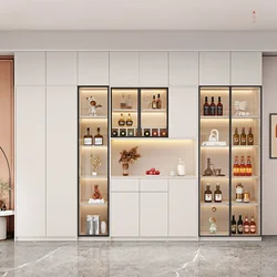 Storage Kitchen Wine Cabinets Living Room Modern Home Display Wine Cabinets Wall High Drank Kast Restaurant Furniture QF50JG