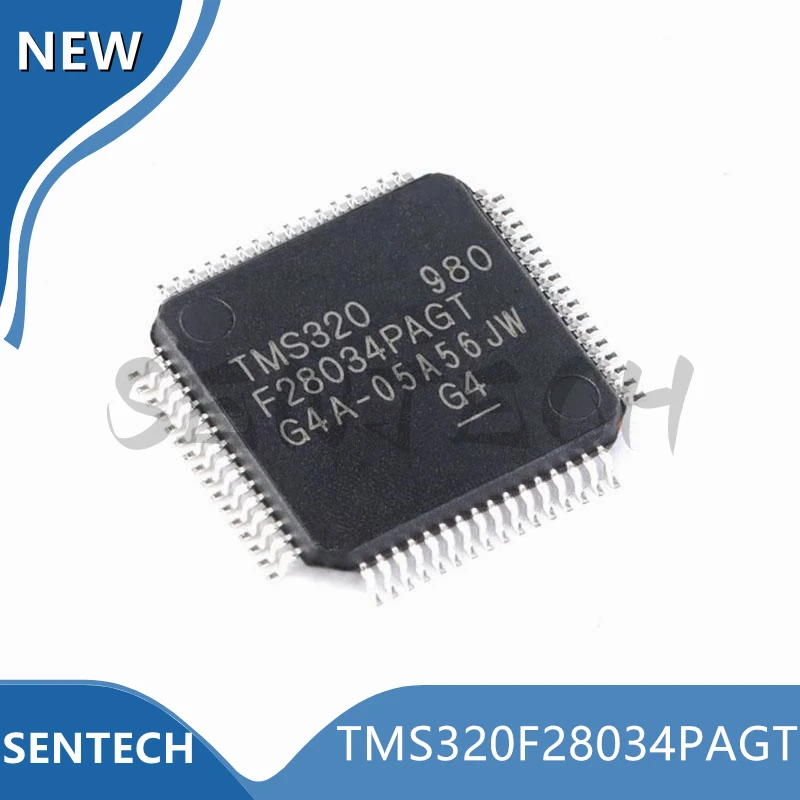 5Pcs/Lot New Original TMS320F28034PAGT TQFP-64 C2000™ MCU with 60MHz frequency and 128KB flash memory