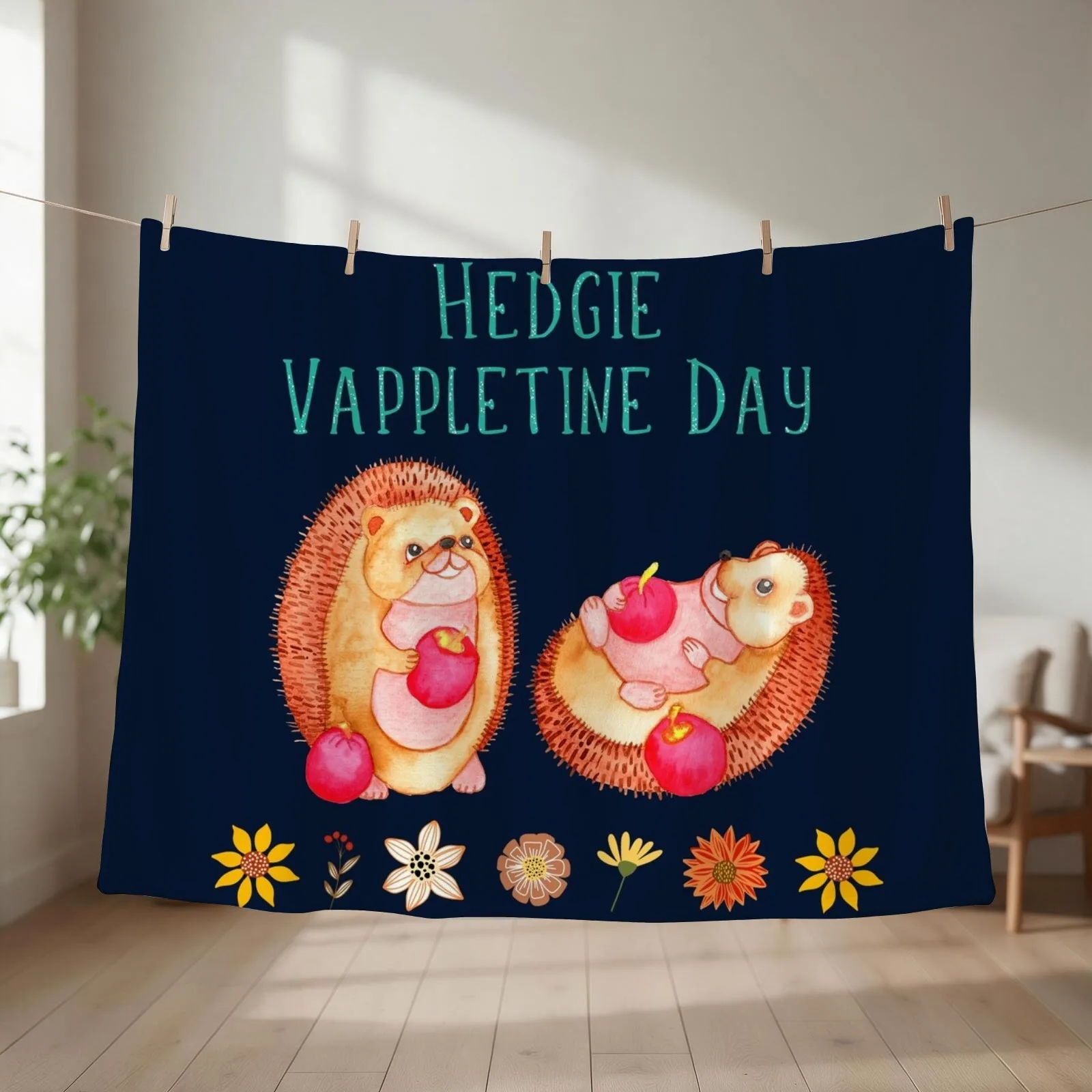 Hedgehog Valentines Day Throw Blanket For Decorative Sofa Single Thins Luxury St Blankets