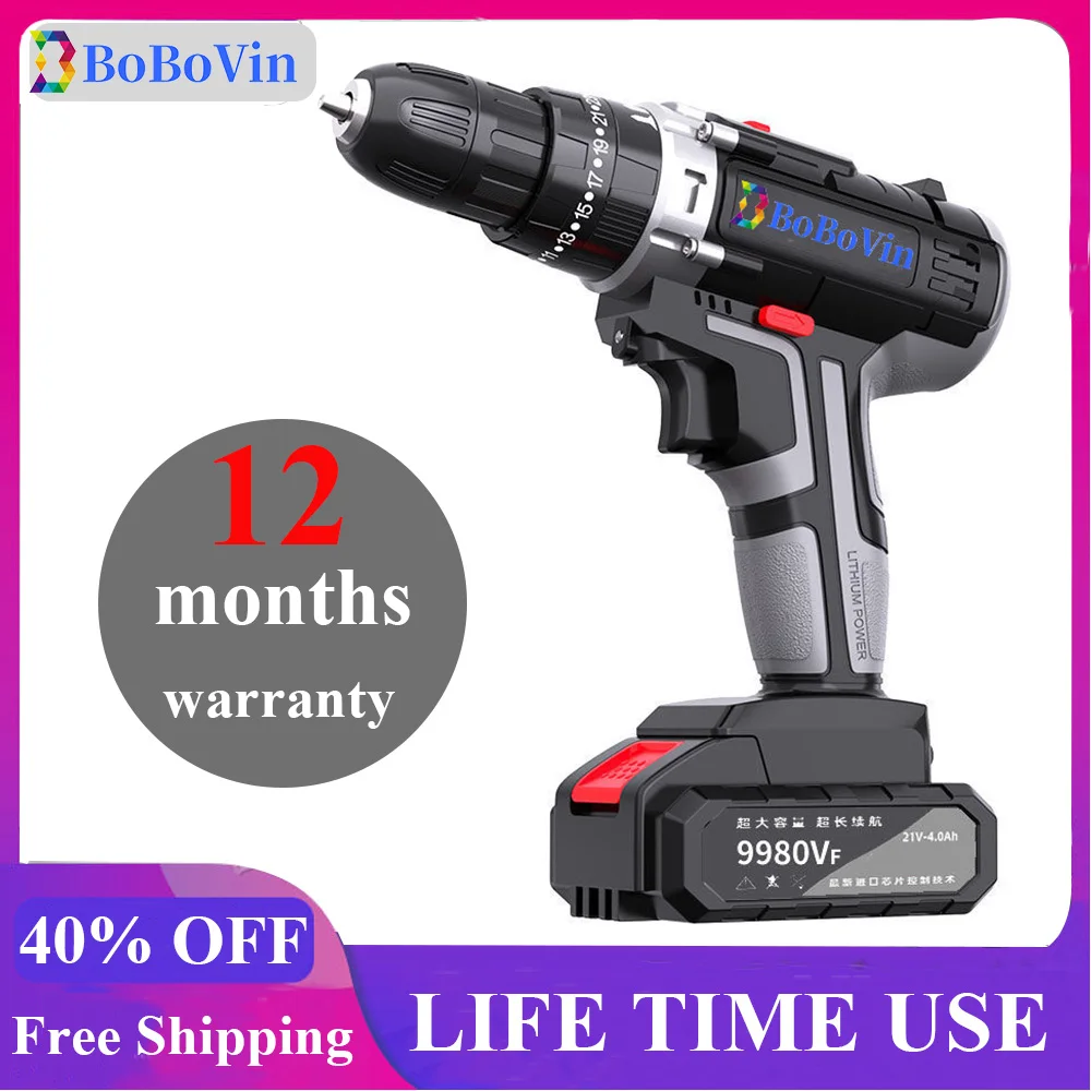 eletrica sem fio impact drill chave de fenda recarregavel sem fio power driver dc lithium ion battery for home multifunction 01