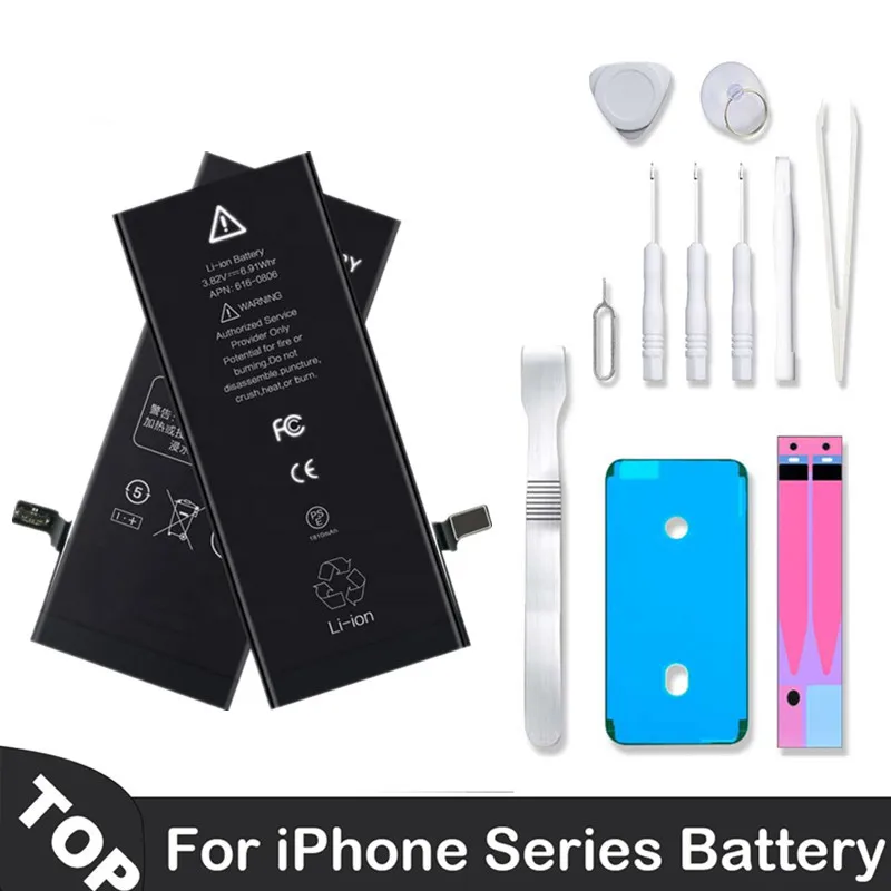 Brand New Replacement Battery For iPhone 5 6 7 8 10 S SE Plus X XR XS 11 12 13 14 Pro Max Mini With Free Tools Sticker