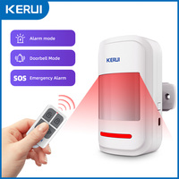 KERUI PIR Motion Alarm with Remote Wireless 433MHz Infrared Motion Sensor Detector Alarm/Doorbell Two Modes SOS for Elders Home