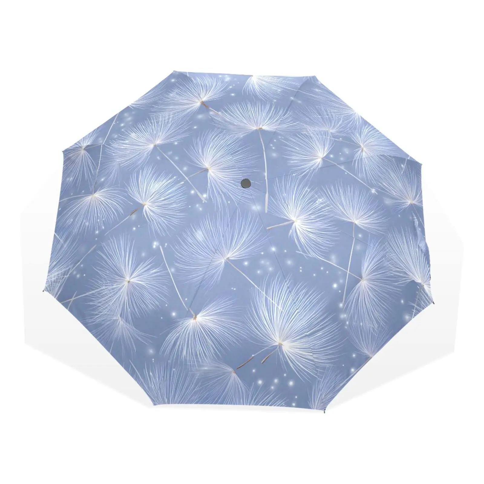 three fold umbrella Dandelions Sparkling Pattern lightweight sun umbrella suitable for fashionable women New 2026