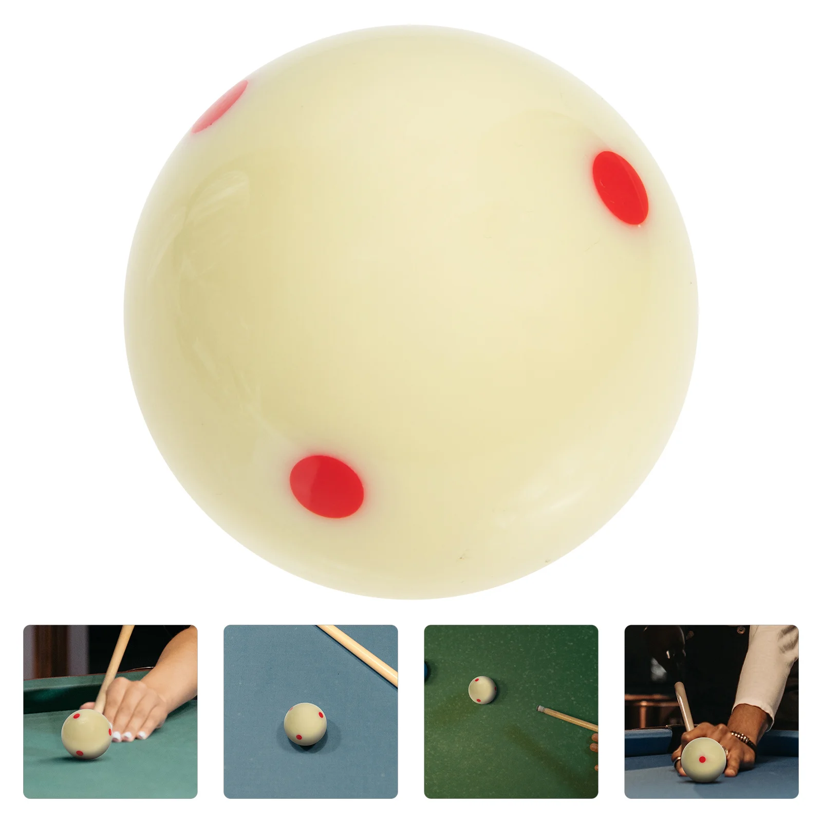 

Regulation Size White Cue Ball Six Dots for Consistent Striking Professional Billiard Practice Training Ball Made of High