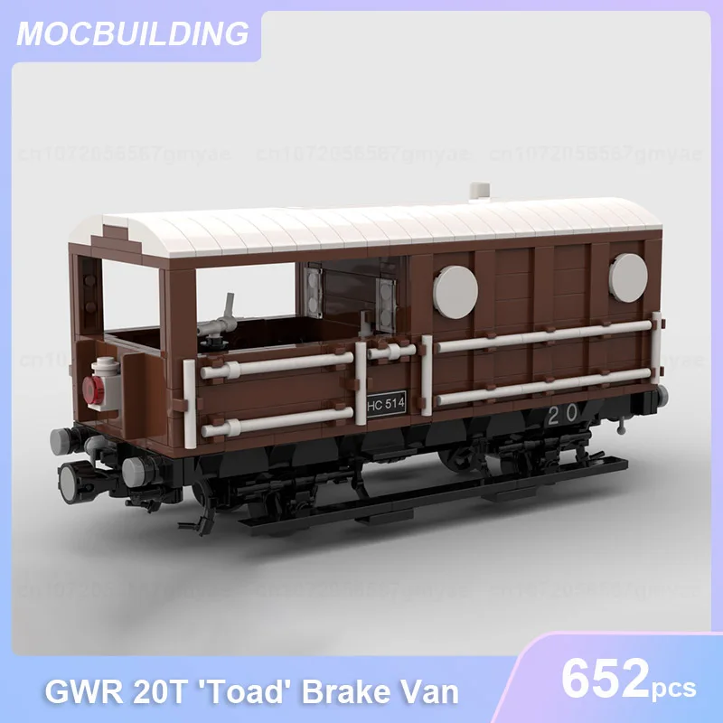 GWR 20T 'Toad' Brake Van Train Model MOC Building Blocks DIY Assemble Bricks Transportation Educational Toys Xmas Gifts 689PCS