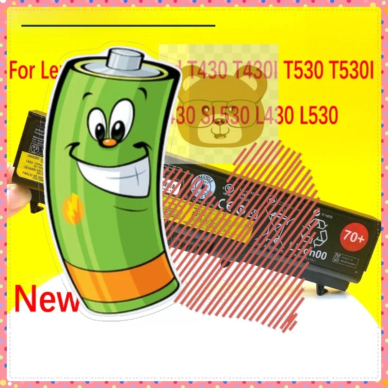 

Новый аккумулятор для ноутбука Lenovo ThinkPad T430 T430I T530 T530I W530 SL430 SL530 L430 L530 45N1104 45N1105 45N1013 57WH 5200 мАч