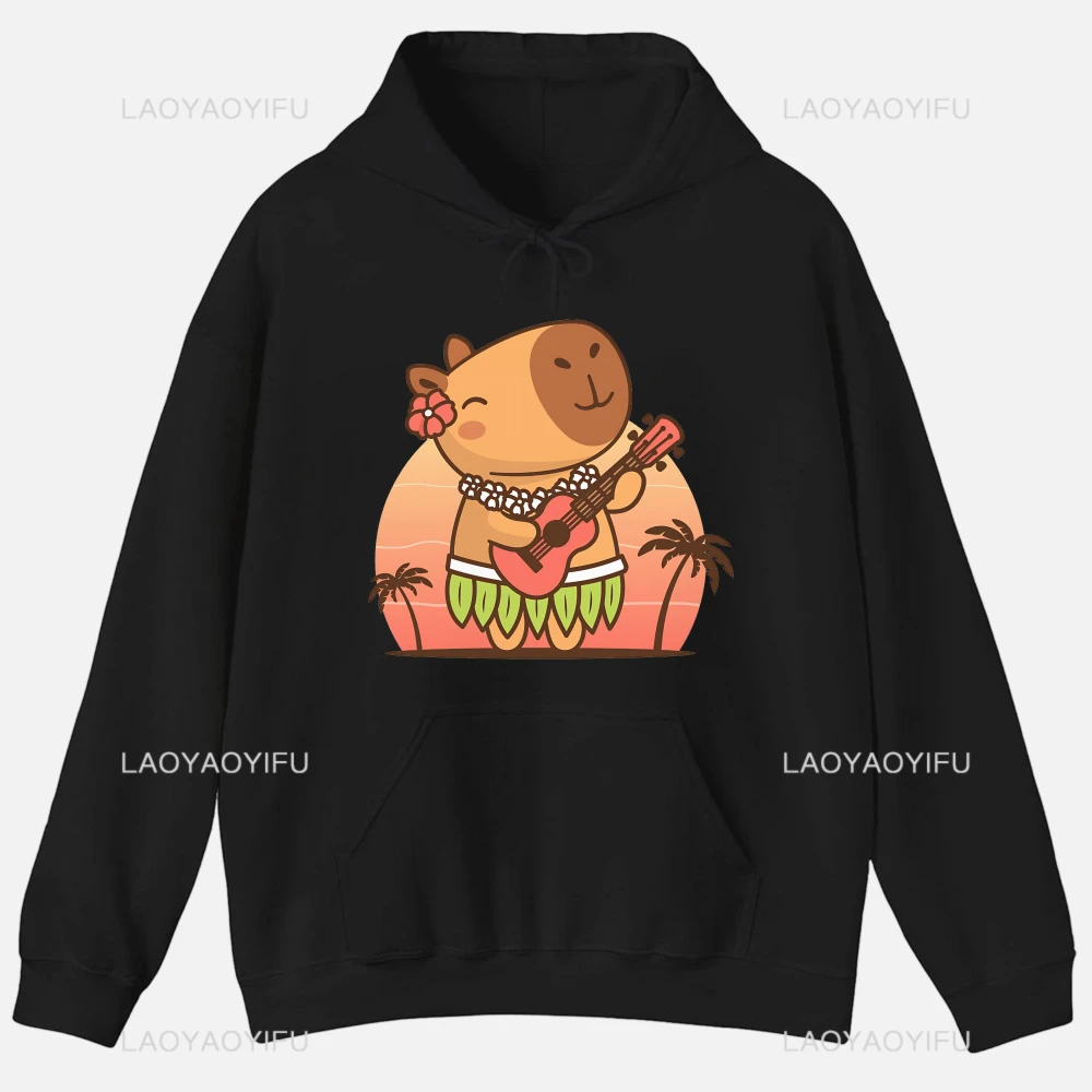

Capybara Women Long Sleeve Plain Sweatshirt Graphic Clothing Autumn Streetwear Custom Hoodie Funny Clothes Printed Tops