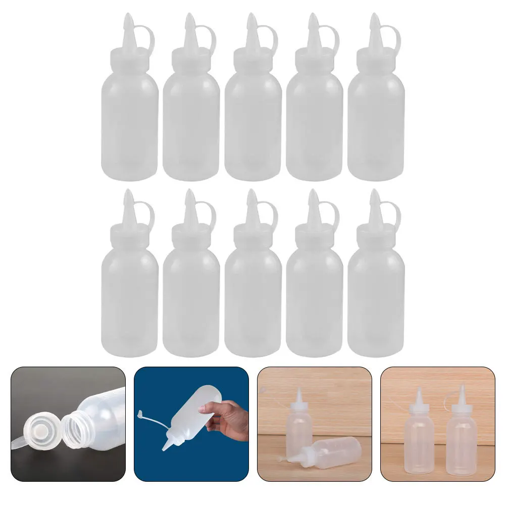 10 Uds. Botellas exprimibles, soportes de plástico para salsa para cocina, aderezo para ensaladas, aceite, vinagre, herramientas de almacenamiento, botellas exprimibles