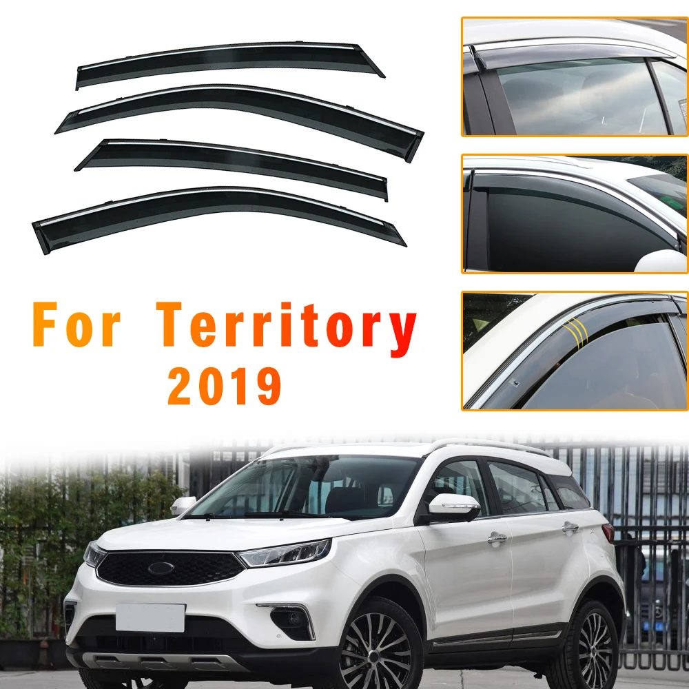 

For Ford TERRITORY 2019 Awnings Weather Shield Window Deflector Guard Car Styling Auto Accessories Sun Rain Visor Awnings