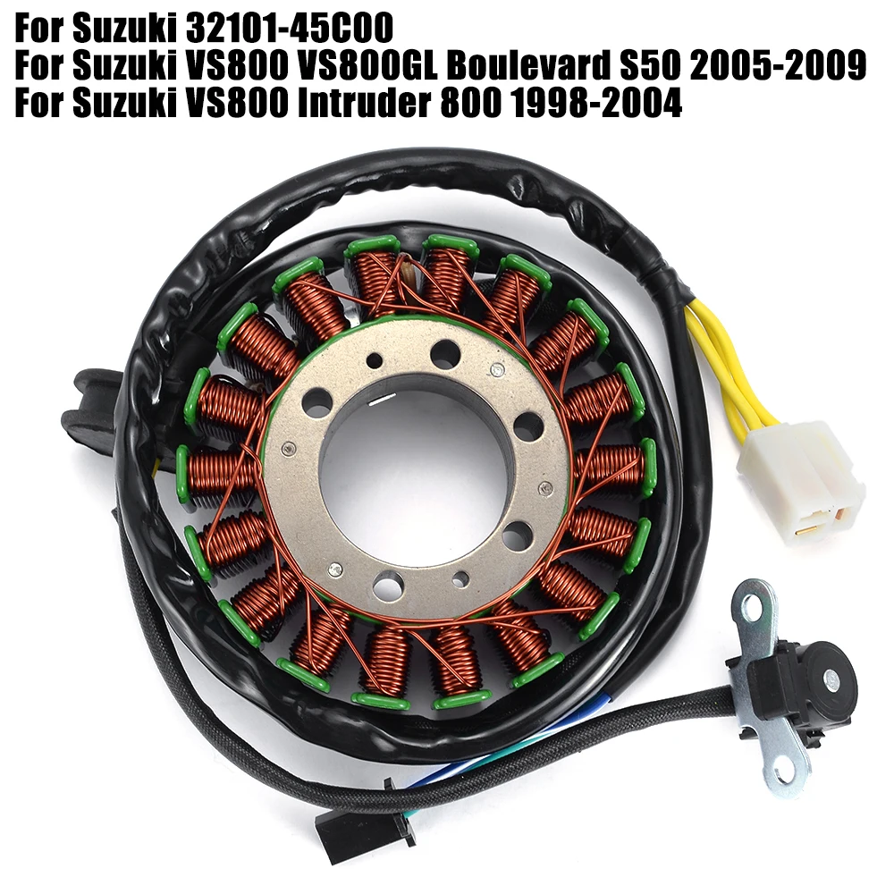 Stator Coil For Suzuki VS800 Intruder 800 VS 800 VS800GL Boulevard S50 2005 2006 2007 2008 2009 32101-45C00