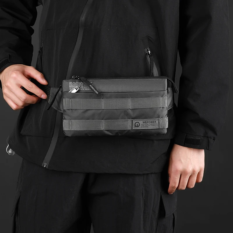 Fashion Men Waist Packs Fanny Bag High Quality Chest Bag Crossbody Bags For Men Vintage Style Men Handbag Shoulder Bag Bolsa Sac view 3