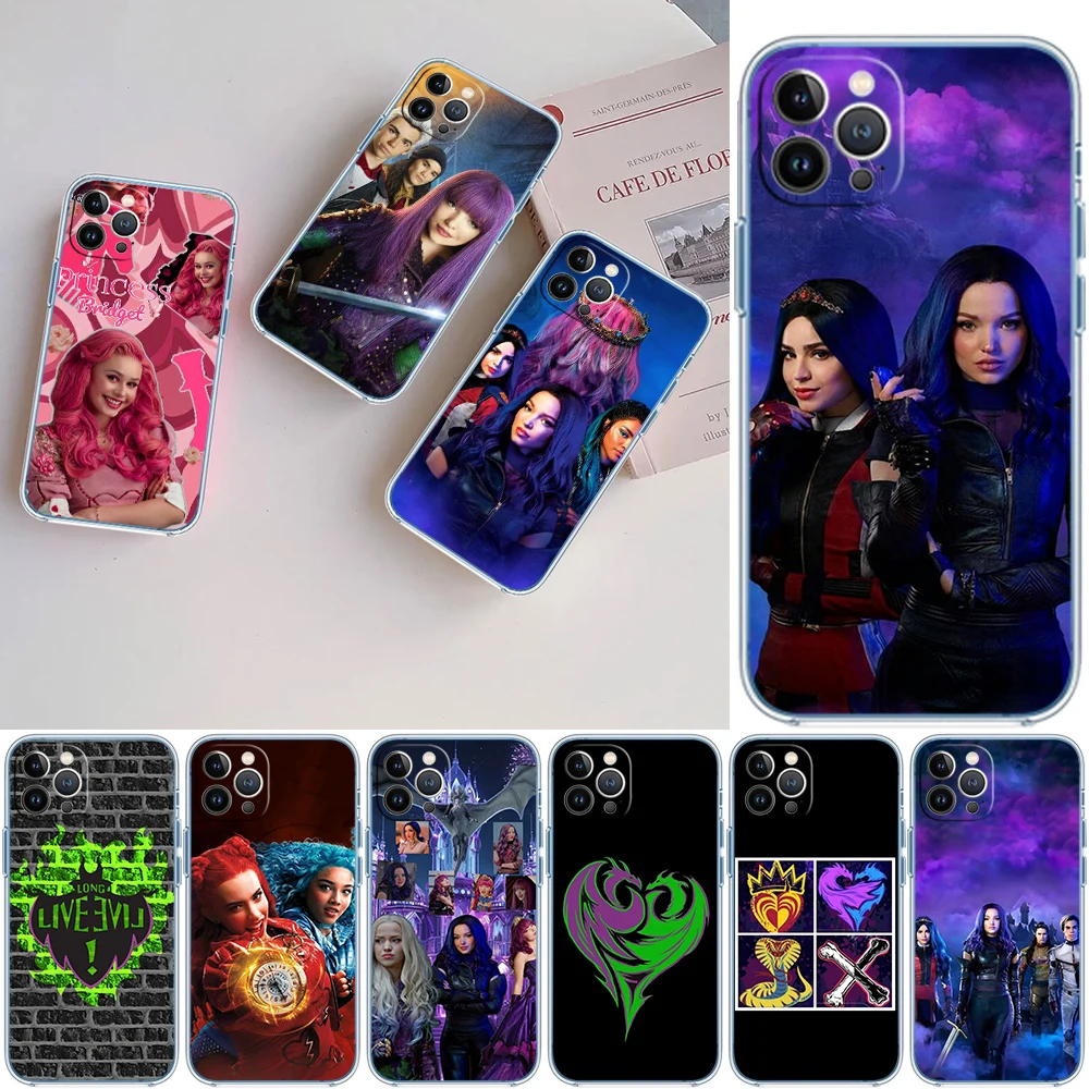 Descendants Transparent Phone Case for Motorola G40 G04 G05 One Ace Action  Fusion Plus Hyper Macro Vision Zoom view 3