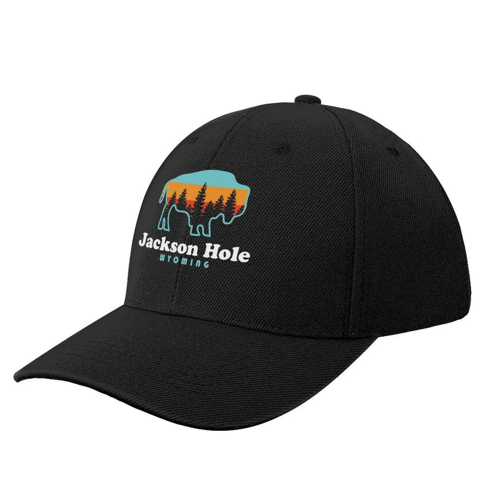 Jackson Hole Wyoming Bison Retro Grand Tetons Baseball Cap fishing hat sun hat For Women 2024 Men's