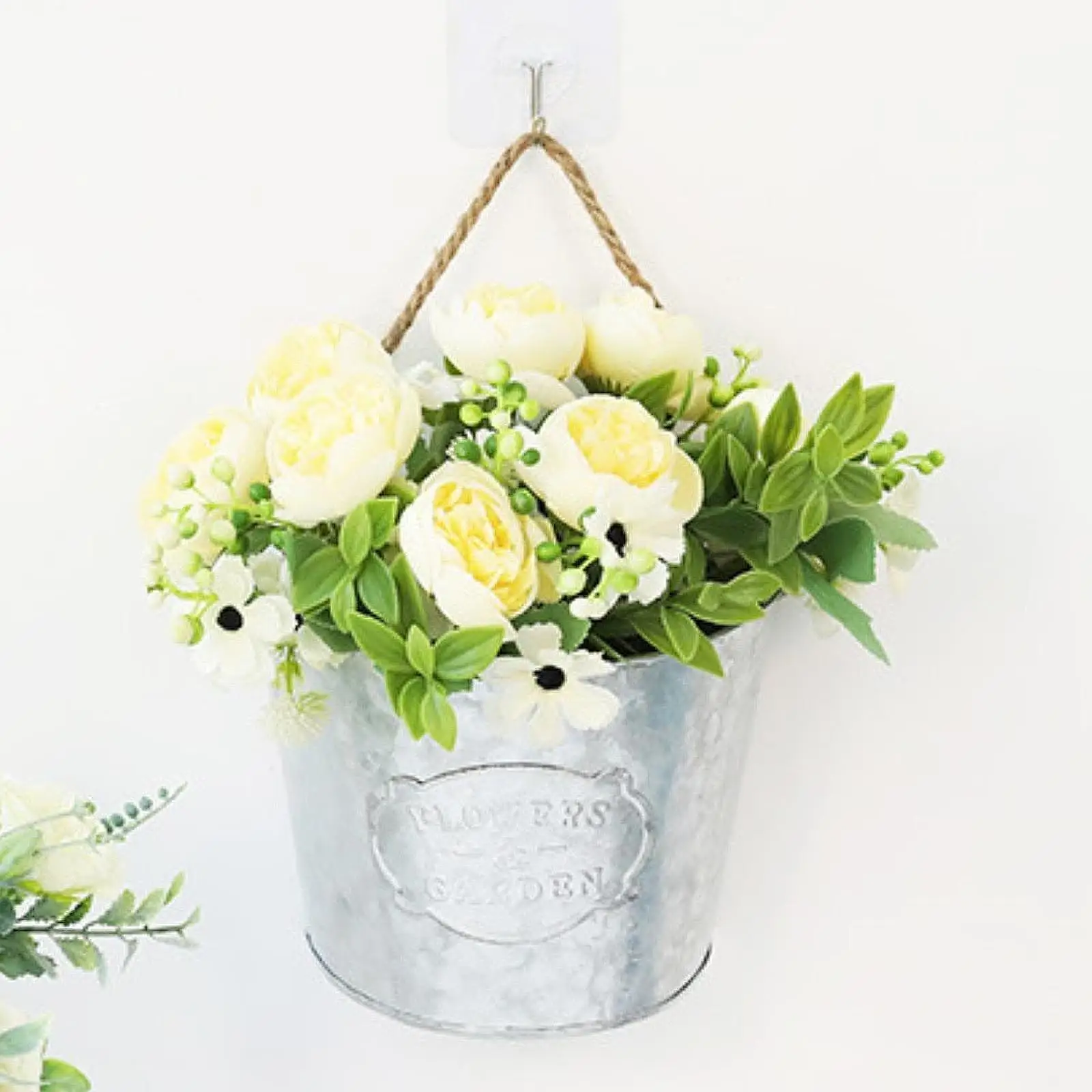 Hanging Planter Balcony Half Circle Shaped Sturdy Vintage Design Flower Wall Hanging for Decoration Office Dorm Courtyard Patio