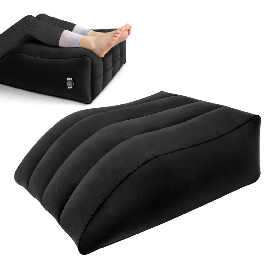 FULLHOT Inflatable Leg Elevation Wedge Pillow for Swelling Relief, Portable Leg Cushion to Improve Circulation & Reduce Swelling