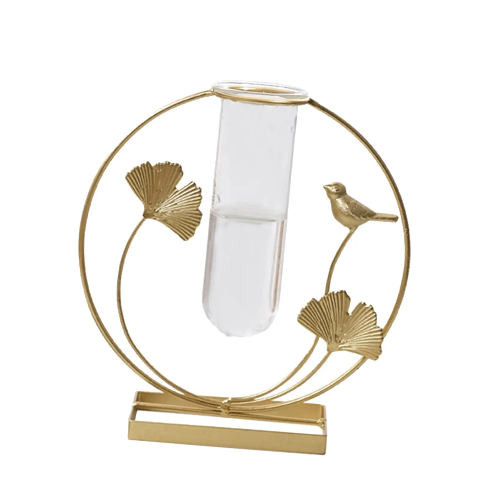 Iron Flower Vase Decorative Dried Flower Test Tubes Vase Flower Arrangement Hydroponic Flower Indoor Container Decoration