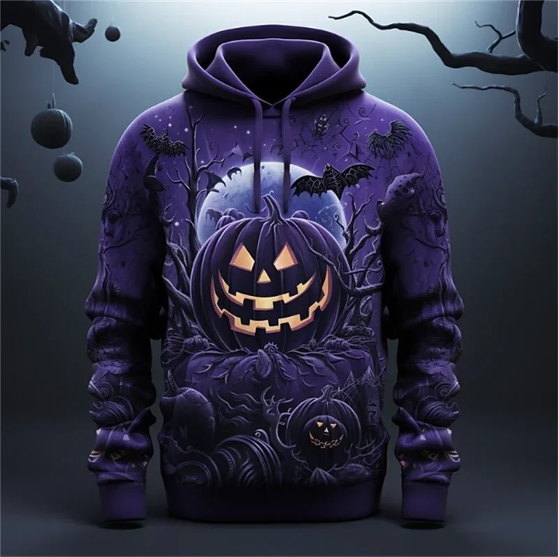 

Fashion Pumpkin Head Pattern Hoodies Autumn Trend Streetwear Mens Kids 3D Printed Halloween Hoodie Casual Oversized Pullovers
