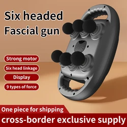 Fascia Gun Six-head Muscle relax Massage Professional Grade Wireless Waist Back Masajeador Deep High Frequency Vibration