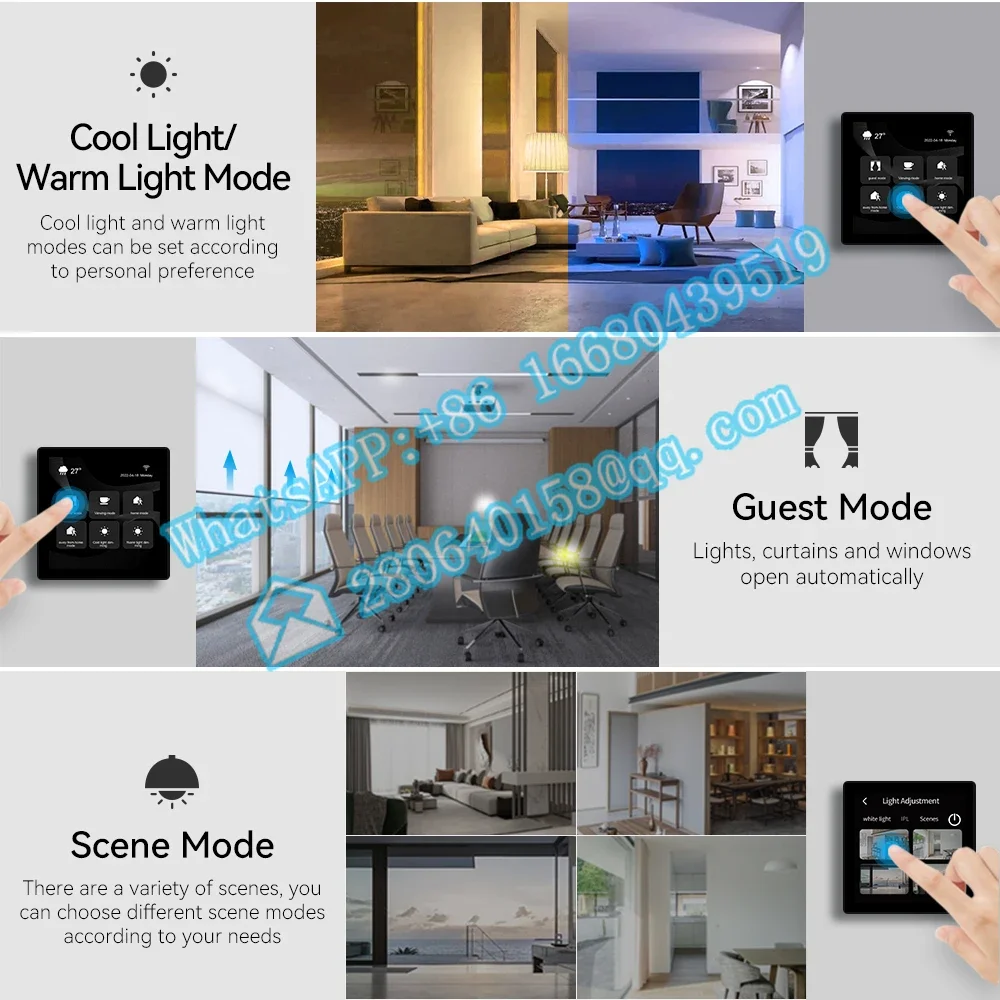 2022 Neuzugang Smart Villa Home Automation Systems Gateway mit ZigBee-Touchscreen-Funktion