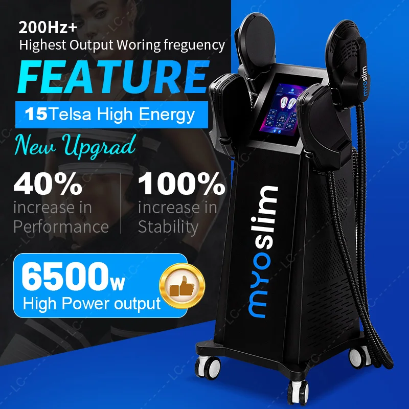 

MYOslim Body Sculpt Machine 6500W 15T 200HZ EMS Neo RF Nova HIEMT Muscle Building Fat Burning Weight Loss Muscle Stimulation CE