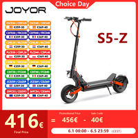 JOYOR S5-Z Electric Scooter 600W 48V 13AH 10 Inch Folding Off-road Sport Electric Scooters 30-45km Range JOYOR S Series EScooter