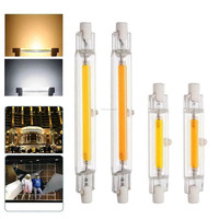 LED R7S Glass Tube COB Bulb 78MM 118MM 15W 20W 30W 40W R7S Corn Lamp Replace Halogen Light 110V 220V Lampadas