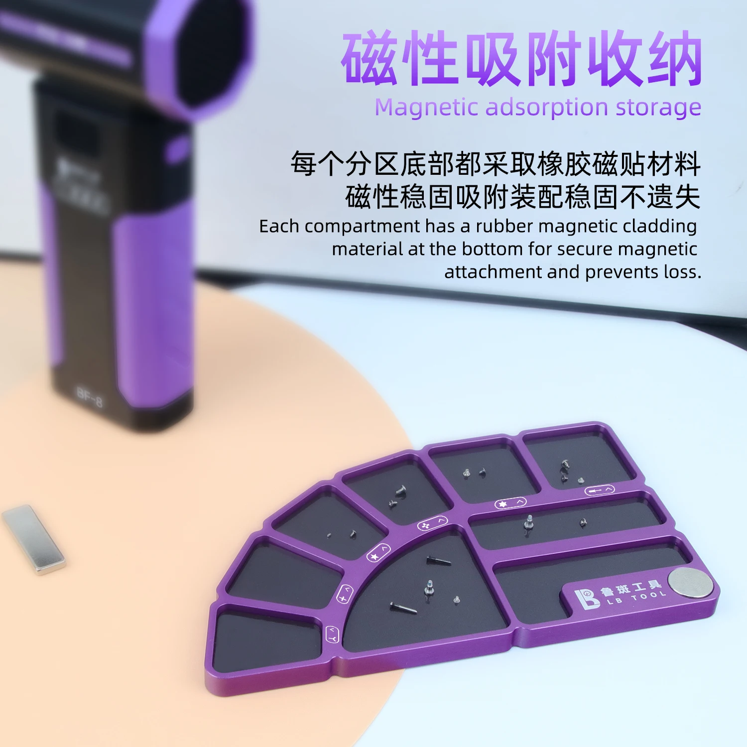 LUBAN SST-1 Screw Storage Tray Screw Storage Magnetic Screws Storage Pad For Mobile Phone Repair Organization Storage Tools