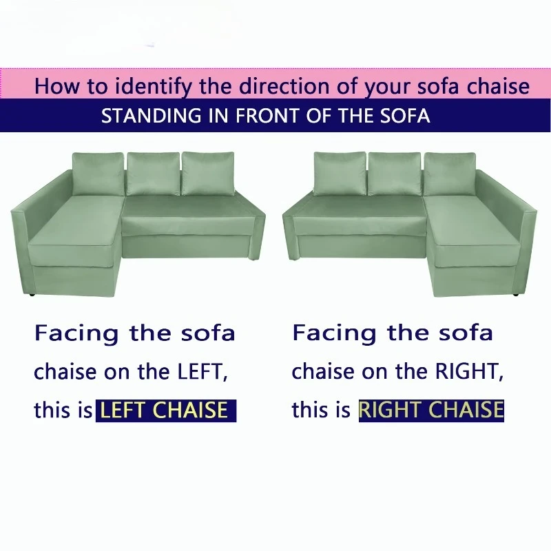 L-Shaped Chaise Lounge Sofa Protective Cover, Slipcover for FRIHETEN Sofa