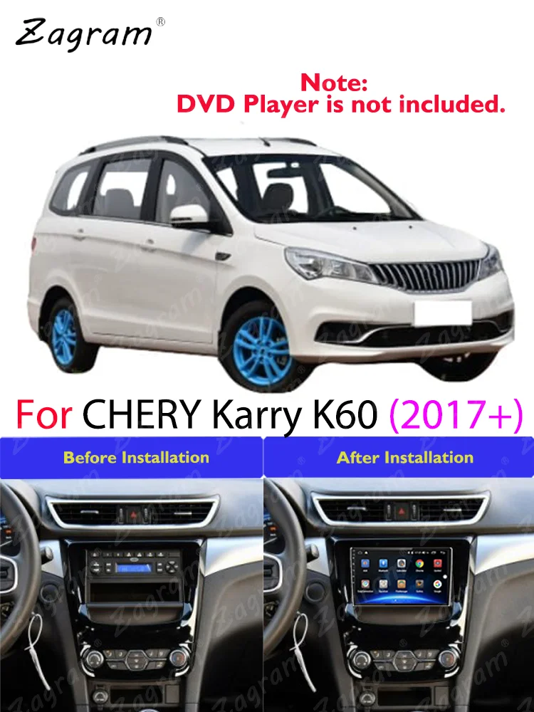 10 Inch Car Fascia for CHERY Karry K60 2017 Kit Panel Fitting Radio Android