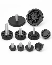 M8 Adjustable Plastic Belt Screw Foot Pad Machine Foot Pad Plastic Shock Absorber Furniture Non-Slip Foot Pad
