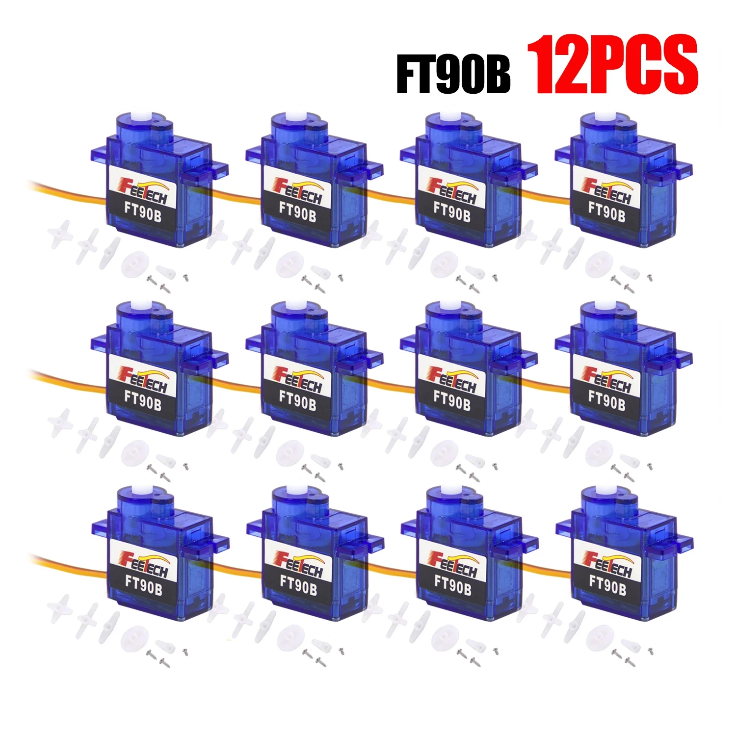 12pcs/lot Feetech FT90B 1.5kg Digital Servo 13g RC Micro Servo 180 Degree Rotation Motor 6V for Arduino Smart RC Cars Helicopter