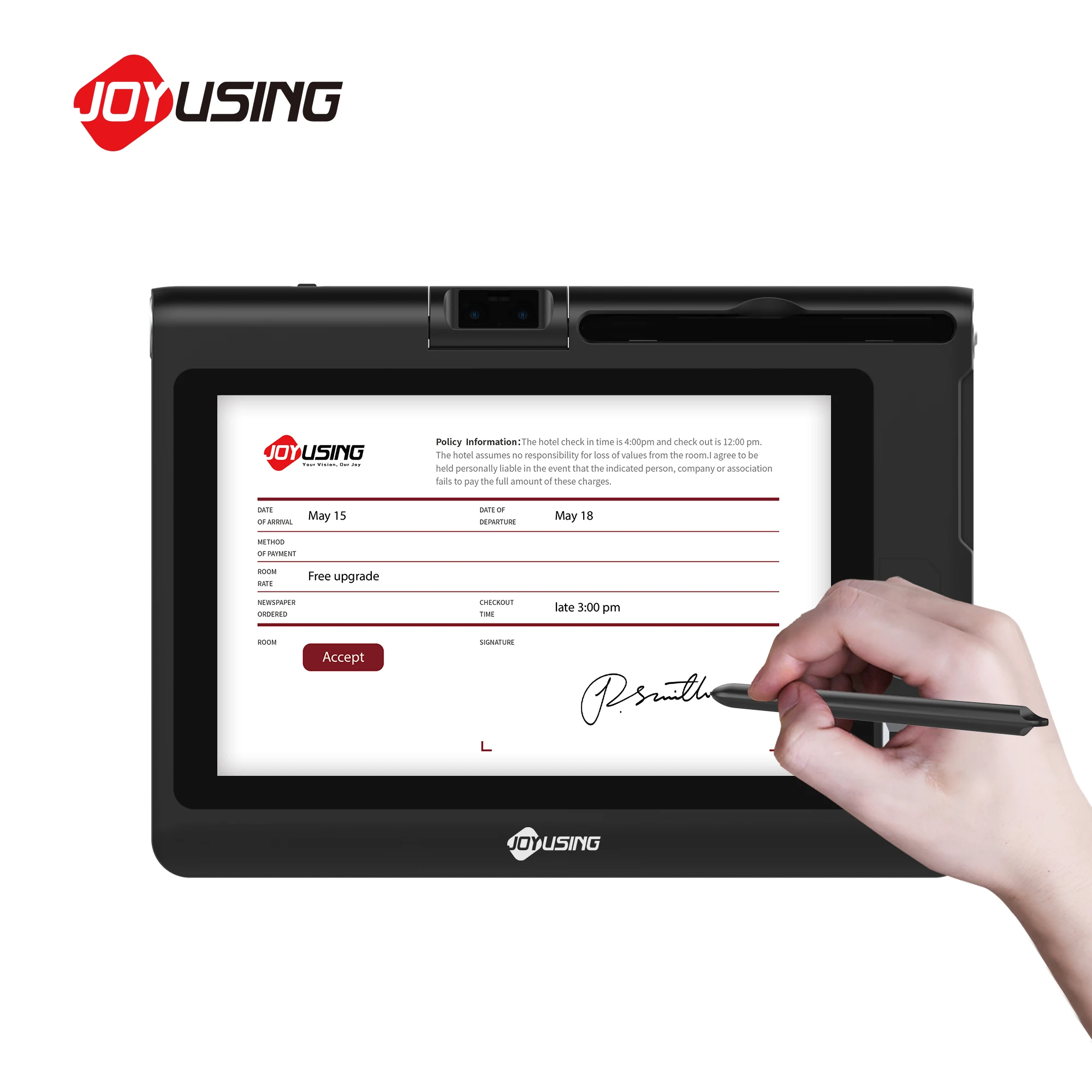 

10 Inch Digital Signature Pad with Powerful Handwriting Camera Card Reader and NFC in Stock