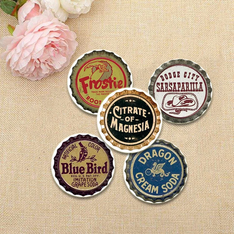 دبابيس زر غطاء صودا مستديرة إبداعية ، غطاء مشروبات ، دبابيس أيقونة لحقيبة الظهر ، إكسسوارات مجوهرات ، هدايا ، شارة 32 ، 44 ، 58 #2