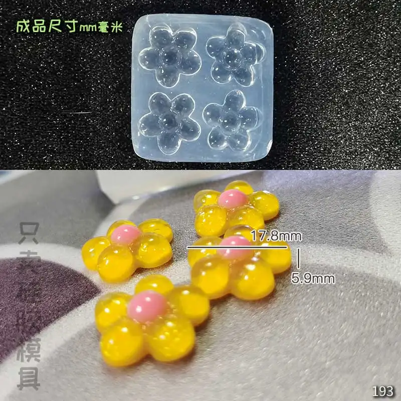 DIY Handcraft small flowers Epoxy Resin Mold Food Play Miniature Pinching Mould Epoxy Resin Mold UV Resin Moldse