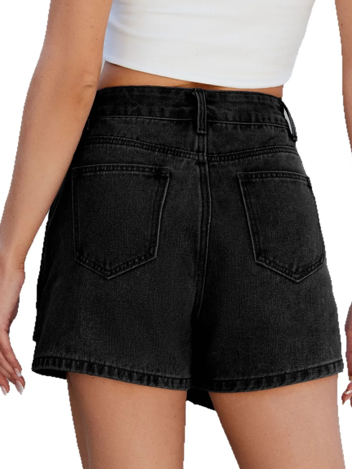 

Летняя джинсовая юбка-миди с эффектом потертости и асимметричным кроем, в стиле Spicy Girl, женская одежда для городских прогулок, полиэстер