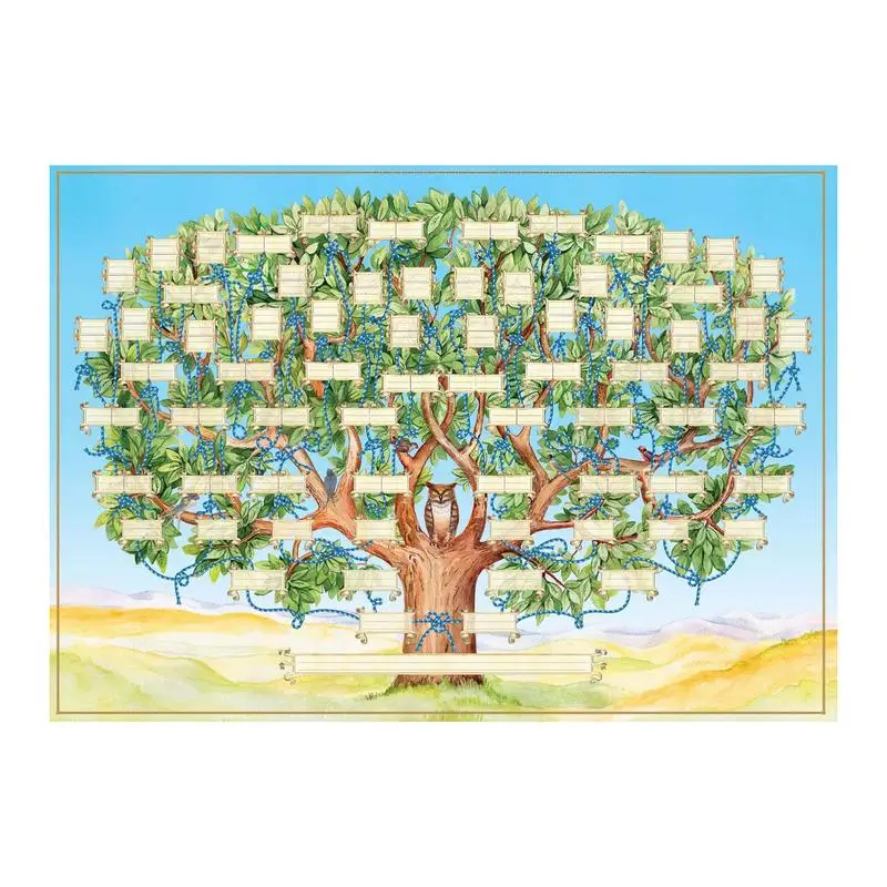 Gráfico de árbol genealógico rellenable, diagrama de ancestría rellenable de 6 generaciones, póster, decoración artística de pared, regalos de genealogía, gráficos de historia familiar