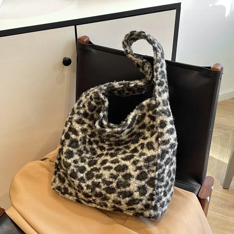 

Fashion Large Capacity Shoulder Bag Leopard Print Tote Bag