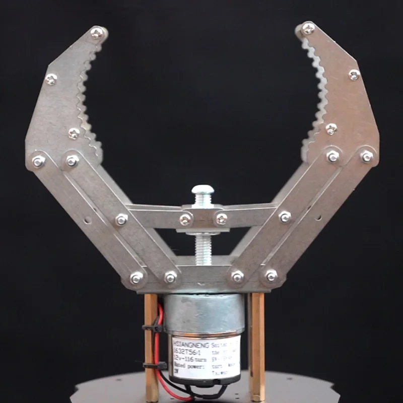 16KG uchwyt chwytak ze stali nierdzewnej pazur ramię robota z silnikiem DC 37mm do robota Arduino DIY zestaw metalowy uchwyt mechaniczny pazur