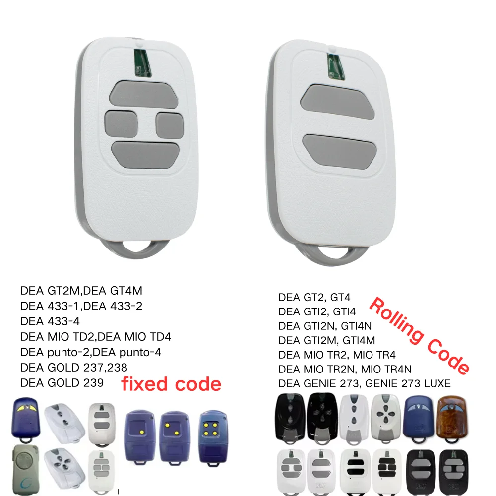 جهاز تحكم عن بعد لباب المرآب DEA GTI-M 433 ميجا هرتز GTI2M GTI4M مع وظيفة الاستنساخ متوافق مع جميع موديلات DEA 433 ميجا هرتز