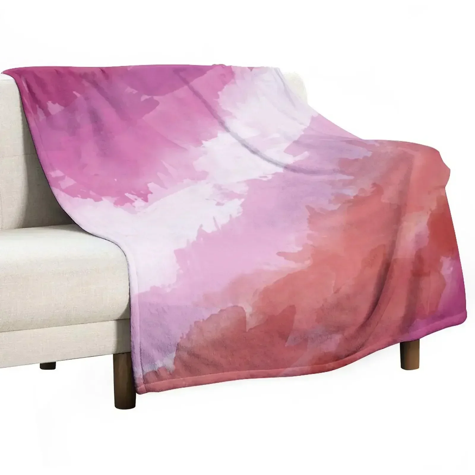 

Lesbian Watercolor Pride Throw Blanket Luxury Designer Designers Nap Quilt Blankets