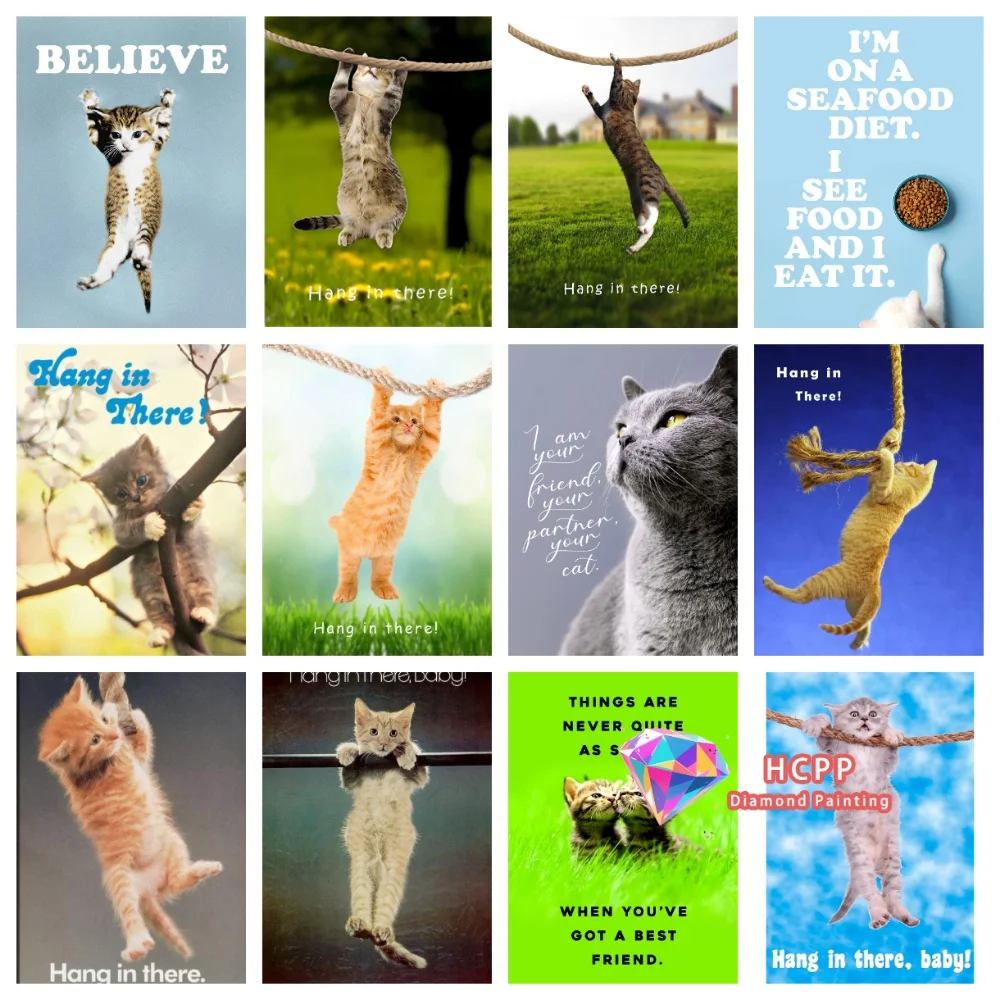 

Набор для алмазной вышивки «Милый кот»: квадратные и круглые стразы, 5D DIY мозаика, вышивка крестом, ручная работа, уникальный изысканный подарок, декор для дома