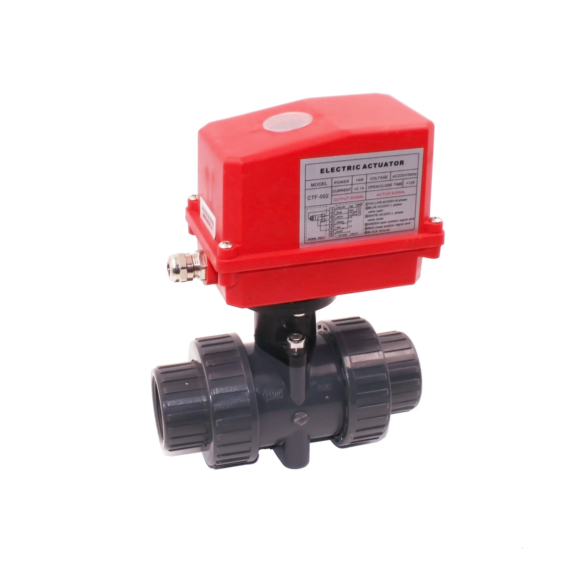 

Electric Ball Valve CTF002 PVC Electric Ball Valve with Electric Actuator
