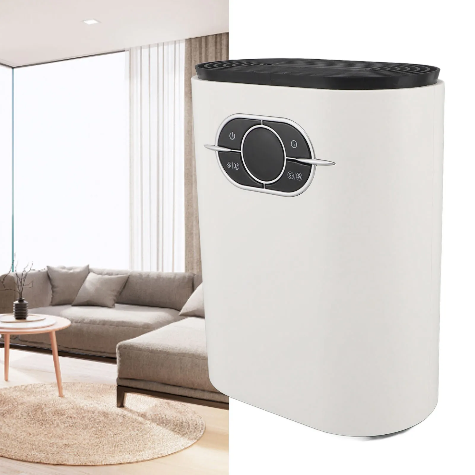 Portable Small 1.2L Quiet Dehumidifier for Home with Drain Hose - Perfect for Bedroom Basement Living Room Hotel Use