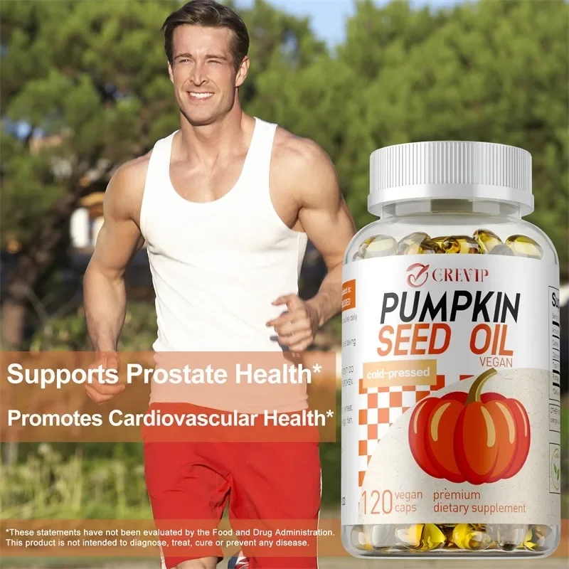 

Pumpkin Seed Oil - Promotes Hair Growth, Urinary Tract and Prostate Health, Cardiovascular Support, 30/60/120Capsules