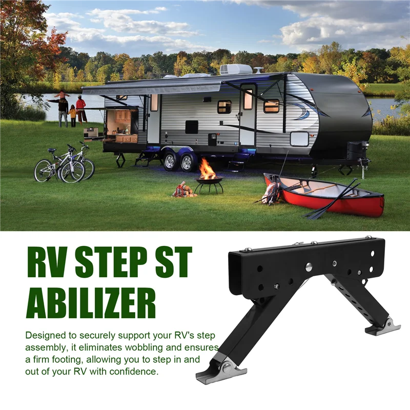 

T2-RV Step Stabilizer For Travel Trailers Steps RV Step Support Stabilizer Stair Stabilizer Accessories For Travel Trailers